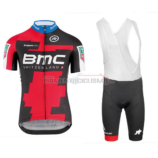 Abbigliamento Ciclismo Bmc Manica Corta 2018 Nero e Rosso